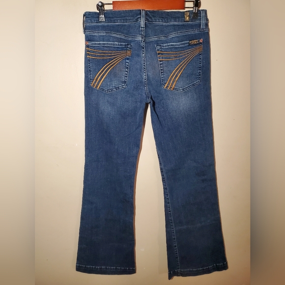 7 For All ManKind Dojo Gold Offset Pockets Size 30